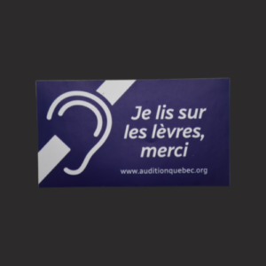 Autocollant «Je lis sur les lèvres»