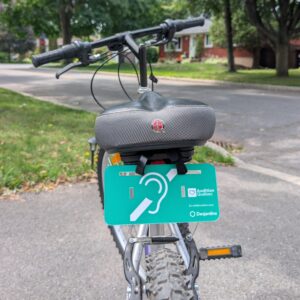 Plaque à vélo de l'oreille barrée